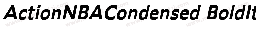 ActionNBACondensed BoldItalic字体转换